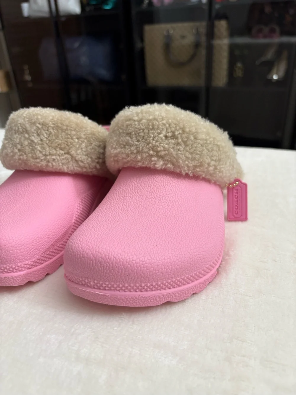 Coach Women’s Lola Clog in Pink Carnation.  Slip On- Size 5.